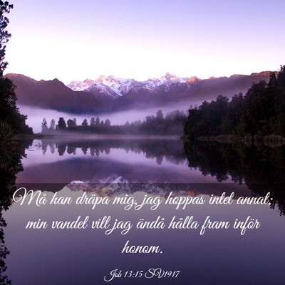 Picture 03 - Job 13:15 SV1917 - Må han dräpa mig, jag hoppas intet annat; min - Bible Verse Picture