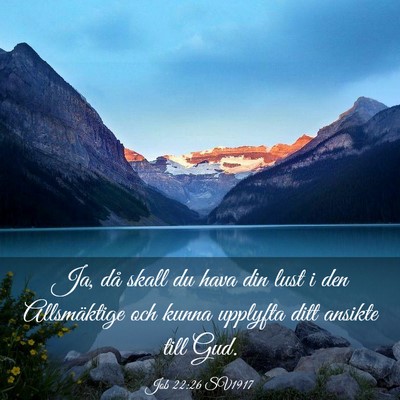 Picture 03 - Job 22:26 SV1917 - Ja, då skall du hava din lust i den Allsmäktige - Bible Verse Picture