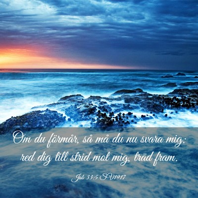 Picture 03 - Job 33:5 SV1917 - Om du förmår, så må du nu svara mig; red dig - Bible Verse Picture