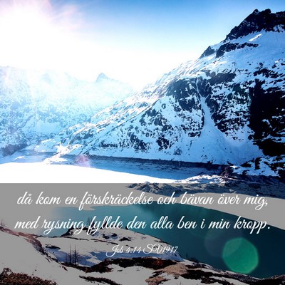 Picture 03 - Job 4:14 SV1917 - då kom en förskräckelse och bävan över mig, - Bible Verse Picture