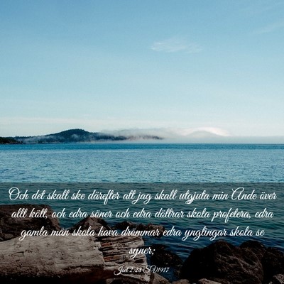 Picture 03 - Joel 2:28 SV1917 - Och det skall ske därefter att jag skall utgjuta - Bible Verse Picture