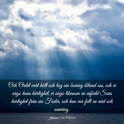 Picture 03 - Johannes 1:14 SV1917 - Och Ordet vart kött och tog sin boning ibland - Bible Verse Picture