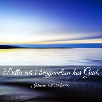 Picture 03 - Johannes 1:2 SV1917 - Detta var i begynnelsen hos - Bible Verse Picture