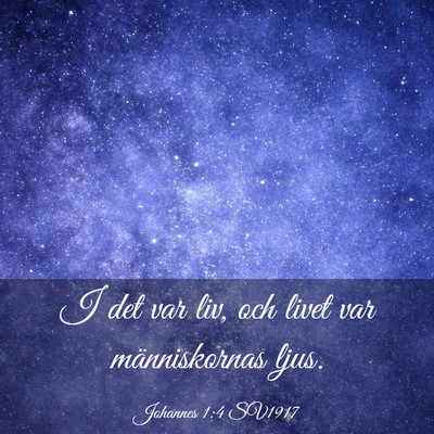 Picture 03 - Johannes 1:4 SV1917 - I det var liv, och livet var människornas - Bible Verse Picture