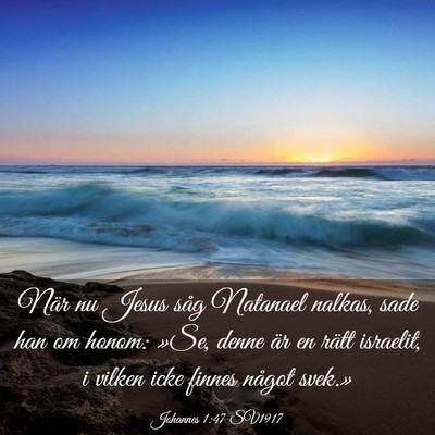 Picture 03 - Johannes 1:47 SV1917 - När nu Jesus såg Natanael nalkas, sade han om - Bible Verse Picture