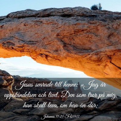 Picture 03 - Johannes 11:25 SV1917 - Jesus svarade till henne: »Jag är - Bible Verse Picture
