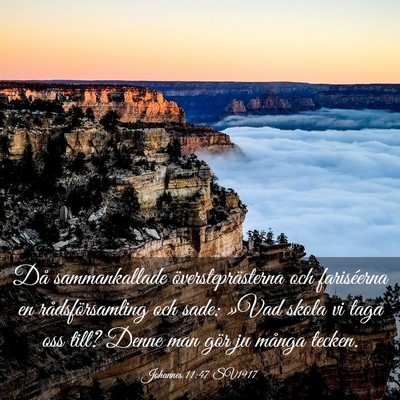 Picture 03 - Johannes 11:47 SV1917 - Då sammankallade översteprästerna och - Bible Verse Picture