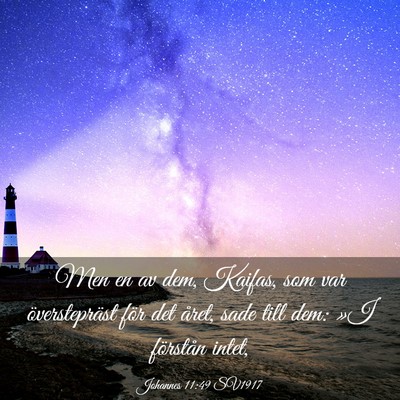 Picture 03 - Johannes 11:49 SV1917 - Men en av dem, Kaifas, som var överstepräst - Bible Verse Picture