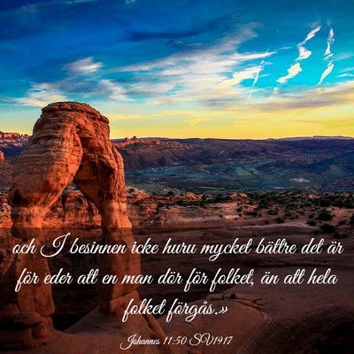Picture 03 - Johannes 11:50 SV1917 - och I besinnen icke huru mycket bättre det är - Bible Verse Picture
