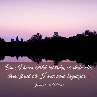 Picture 03 - Johannes 13:35 SV1917 - Om I haven kärlek inbördes, så skola alla - Bible Verse Picture