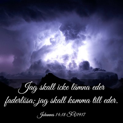 Picture 03 - Johannes 14:18 SV1917 - Jag skall icke lämna eder faderlösa; jag skall - Bible Verse Picture
