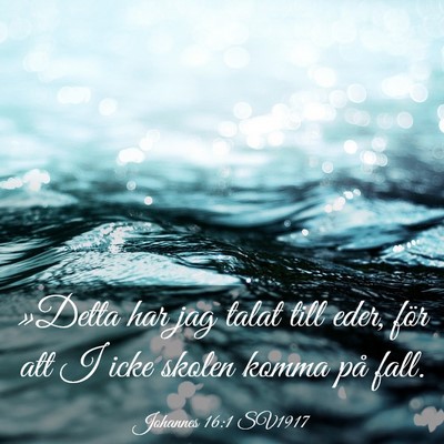 Picture 03 - Johannes 16:1 SV1917 - »Detta har jag talat till eder, för att I icke - Bible Verse Picture