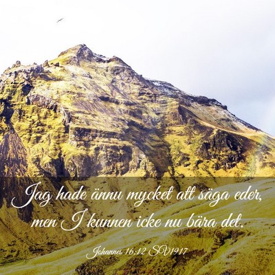 Picture 03 - Johannes 16:12 SV1917 - Jag hade ännu mycket att säga eder, men I - Bible Verse Picture