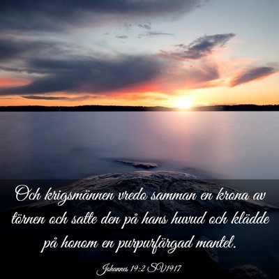 Picture 03 - Johannes 19:2 SV1917 - Och krigsmännen vredo samman en krona av törnen - Bible Verse Picture