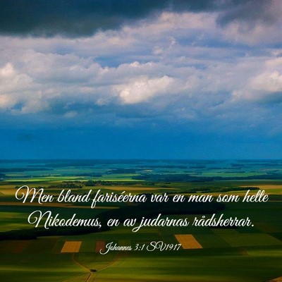 Picture 03 - Johannes 3:1 SV1917 - Men bland fariséerna var en man som hette - Bible Verse Picture