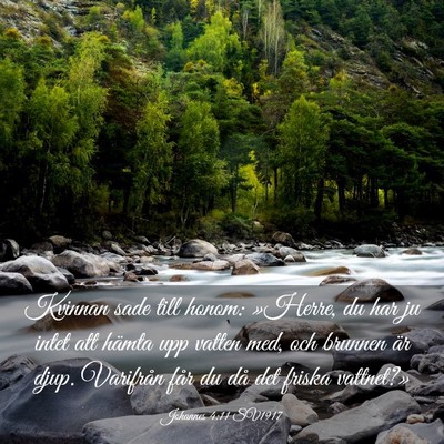 Picture 03 - Johannes 4:11 SV1917 - Kvinnan sade till honom: »Herre, du har ju intet - Bible Verse Picture
