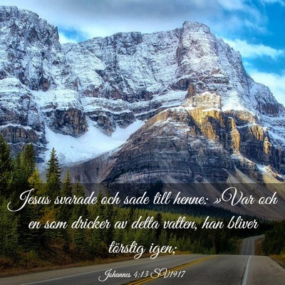 Picture 03 - Johannes 4:13 SV1917 - Jesus svarade och sade till henne: »Var och en - Bible Verse Picture