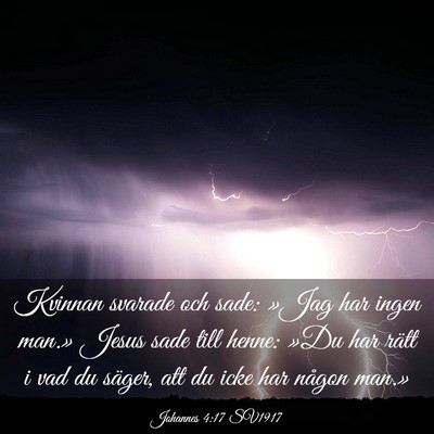 Picture 03 - Johannes 4:17 SV1917 - Kvinnan svarade och sade: »Jag har ingen man.» - Bible Verse Picture