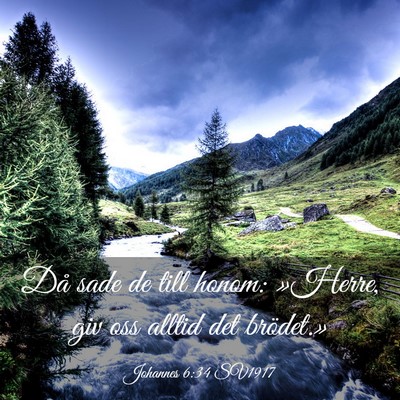 Picture 03 - Johannes 6:34 SV1917 - Då sade de till honom: »Herre, giv oss alltid - Bible Verse Picture
