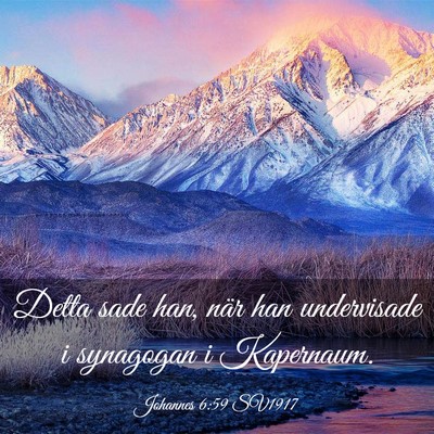 Picture 03 - Johannes 6:59 SV1917 - Detta sade han, när han undervisade i synagogan - Bible Verse Picture