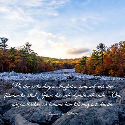 Picture 03 - Johannes 7:37 SV1917 - På den sista dagen i högtiden, som ock var den - Bible Verse Picture