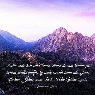 Picture 03 - Johannes 7:39 SV1917 - Detta sade han om Anden, vilken de som trodde på - Bible Verse Picture