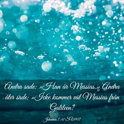 Picture 03 - Johannes 7:41 SV1917 - Andra sade: »Han är Messias.» Andra åter - Bible Verse Picture