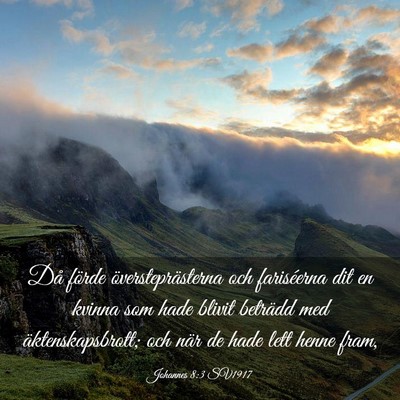 Picture 03 - Johannes 8:3 SV1917 - Då förde översteprästerna och fariséerna dit - Bible Verse Picture