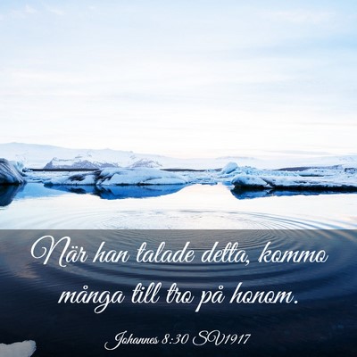 Picture 03 - Johannes 8:30 SV1917 - När han talade detta, kommo många till tro på - Bible Verse Picture