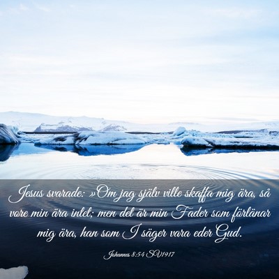 Picture 03 - Johannes 8:54 SV1917 - Jesus svarade: »Om jag själv ville skaffa mig - Bible Verse Picture