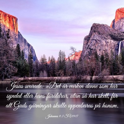 Picture 03 - Johannes 9:3 SV1917 - Jesus svarade: »Det är varken denne som har - Bible Verse Picture