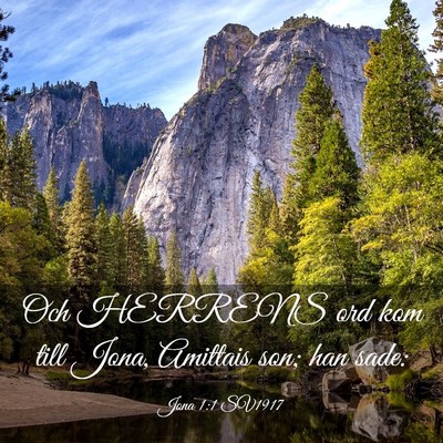 Picture 03 - Jona 1:1 SV1917 - Och HERRENS ord kom till Jona, Amittais son; han - Bible Verse Picture