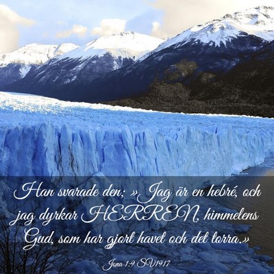 Picture 03 - Jona 1:9 SV1917 - Han svarade den; »Jag är en hebré, och jag - Bible Verse Picture