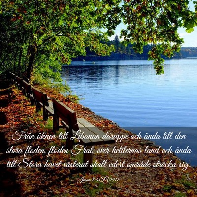 Picture 03 - Josua 1:4 SV1917 - Från öknen till Libanon däruppe och ända till - Bible Verse Picture