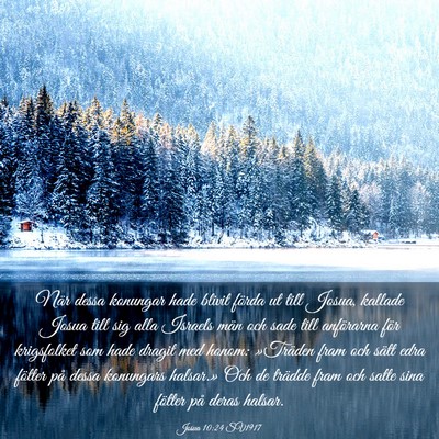 Picture 03 - Josua 10:24 SV1917 - När dessa konungar hade blivit förda ut till - Bible Verse Picture