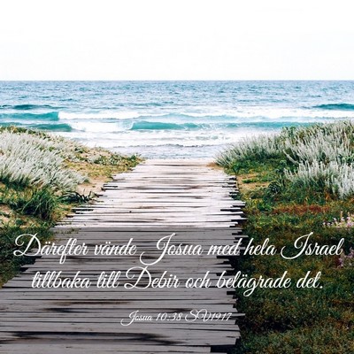 Picture 03 - Josua 10:38 SV1917 - Därefter vände Josua med hela Israel tillbaka - Bible Verse Picture