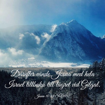 Picture 03 - Josua 10:43 SV1917 - Därefter vände Josua med hela Israel tillbaka - Bible Verse Picture