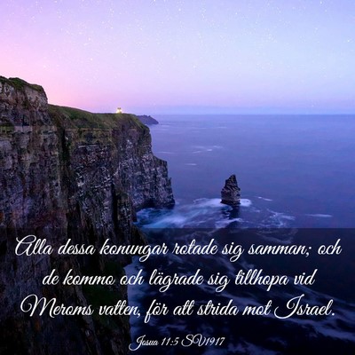 Picture 03 - Josua 11:5 SV1917 - Alla dessa konungar rotade sig samman; och de - Bible Verse Picture