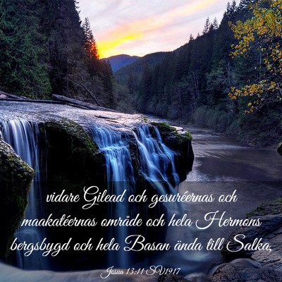 Picture 03 - Josua 13:11 SV1917 - vidare Gilead och gesuréernas och maakatéernas - Bible Verse Picture