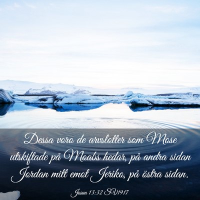 Picture 03 - Josua 13:32 SV1917 - Dessa voro de arvslotter som Mose utskiftade på - Bible Verse Picture