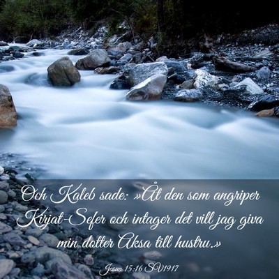 Picture 03 - Josua 15:16 SV1917 - Och Kaleb sade: »Åt den som angriper - Bible Verse Picture