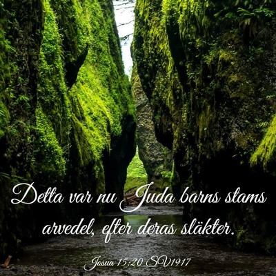 Picture 03 - Josua 15:20 SV1917 - Detta var nu Juda barns stams arvedel, efter - Bible Verse Picture