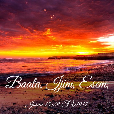 Picture 03 - Josua 15:29 SV1917 - Baala, Ijim, - Bible Verse Picture