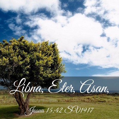 Picture 03 - Josua 15:42 SV1917 - Libna, Eter, - Bible Verse Picture
