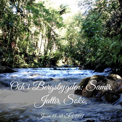 Picture 03 - Josua 15:48 SV1917 - Och i Bergsbygden: Samir, Jattir, - Bible Verse Picture