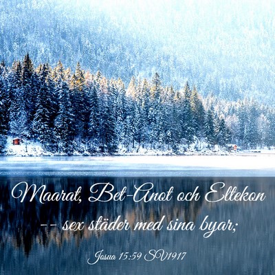 Picture 03 - Josua 15:59 SV1917 - Maarat, Bet-Anot och Eltekon -- sex städer med - Bible Verse Picture