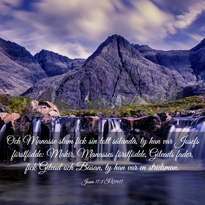 Picture 03 - Josua 17:1 SV1917 - Och Manasse stam fick sin lott sålunda, ty han - Bible Verse Picture