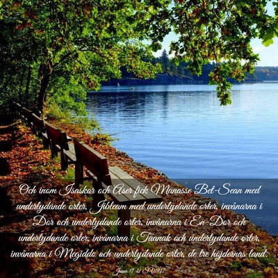Picture 03 - Josua 17:11 SV1917 - Och inom Isaskar och Aser fick Manasse Bet-Sean - Bible Verse Picture