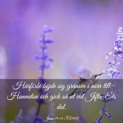Picture 03 - Josua 19:14 SV1917 - Härförbi böjde sig gränsen i norr till - Bible Verse Picture