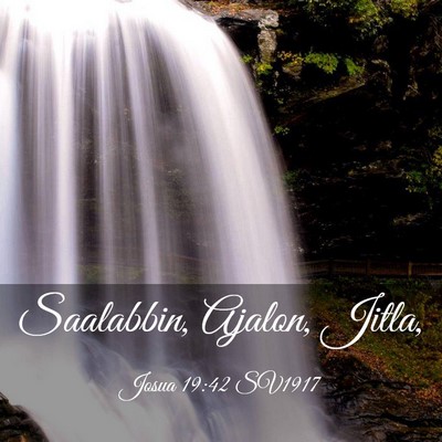 Picture 03 - Josua 19:42 SV1917 - Saalabbin, Ajalon, - Bible Verse Picture